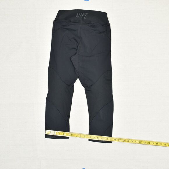 Nike Polyester Black Size M Dri Fit Capri Legging Solid Pull On Women - Picture 6 of 8